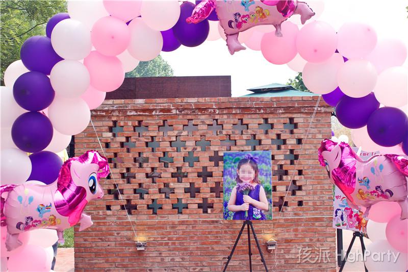 小公主6岁生日趴派对布置之气球拱门