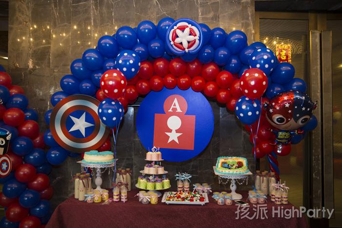 南京仙林大酒店,迎来小寿星十岁生日派对。以美国队长为主题,小丑杂耍魔术表演川剧变脸魔幻泡泡秀等精彩节目表演,还有酷炫的派对气球装饰布置,祝他十岁生日快乐
